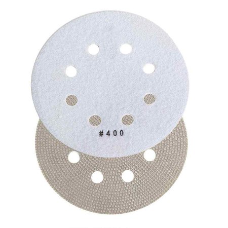 SPECIALTY DIAMOND 6 Inch 400 Grit Thin Electroplated Dry Pad for Orbital Sanders BRTD6400